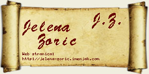Jelena Zorić vizit kartica